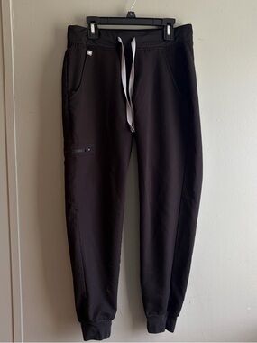 FIGS Zamora Black Jogger Scrub Pants - XS